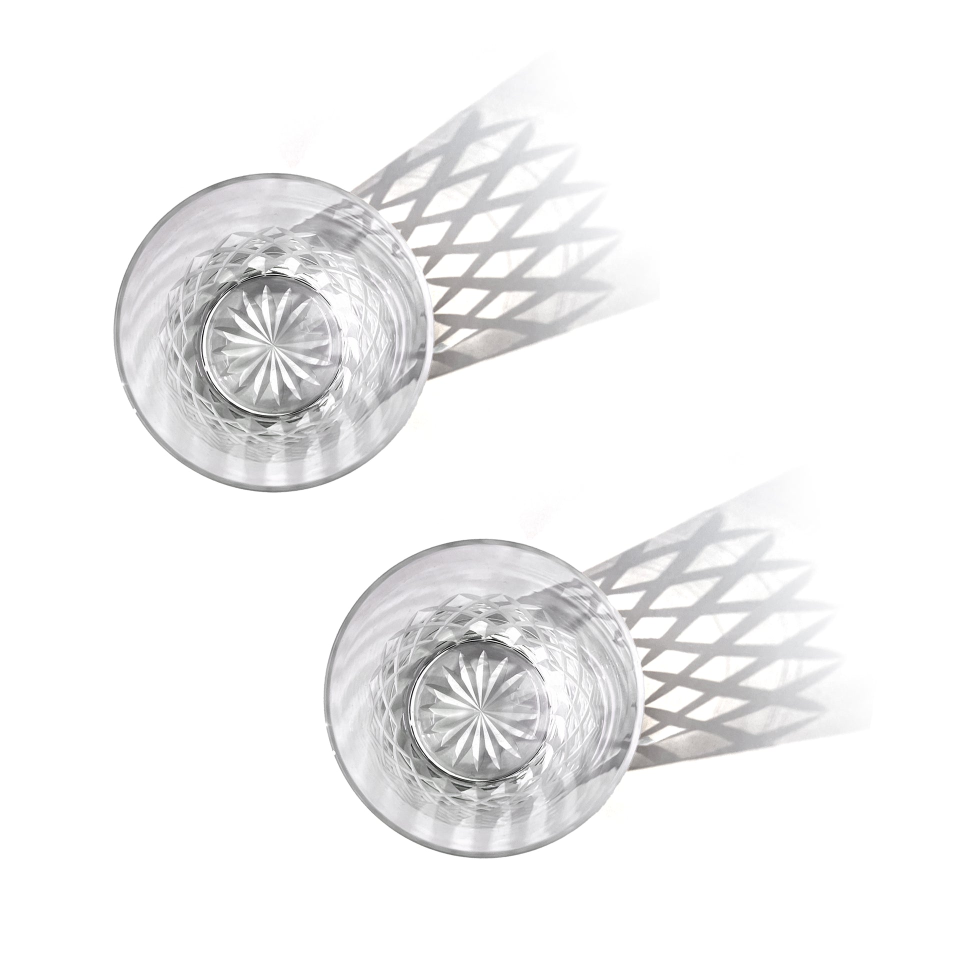 江戸切子　矢来紋　オールドグラスペア　透き【名入れ無料】