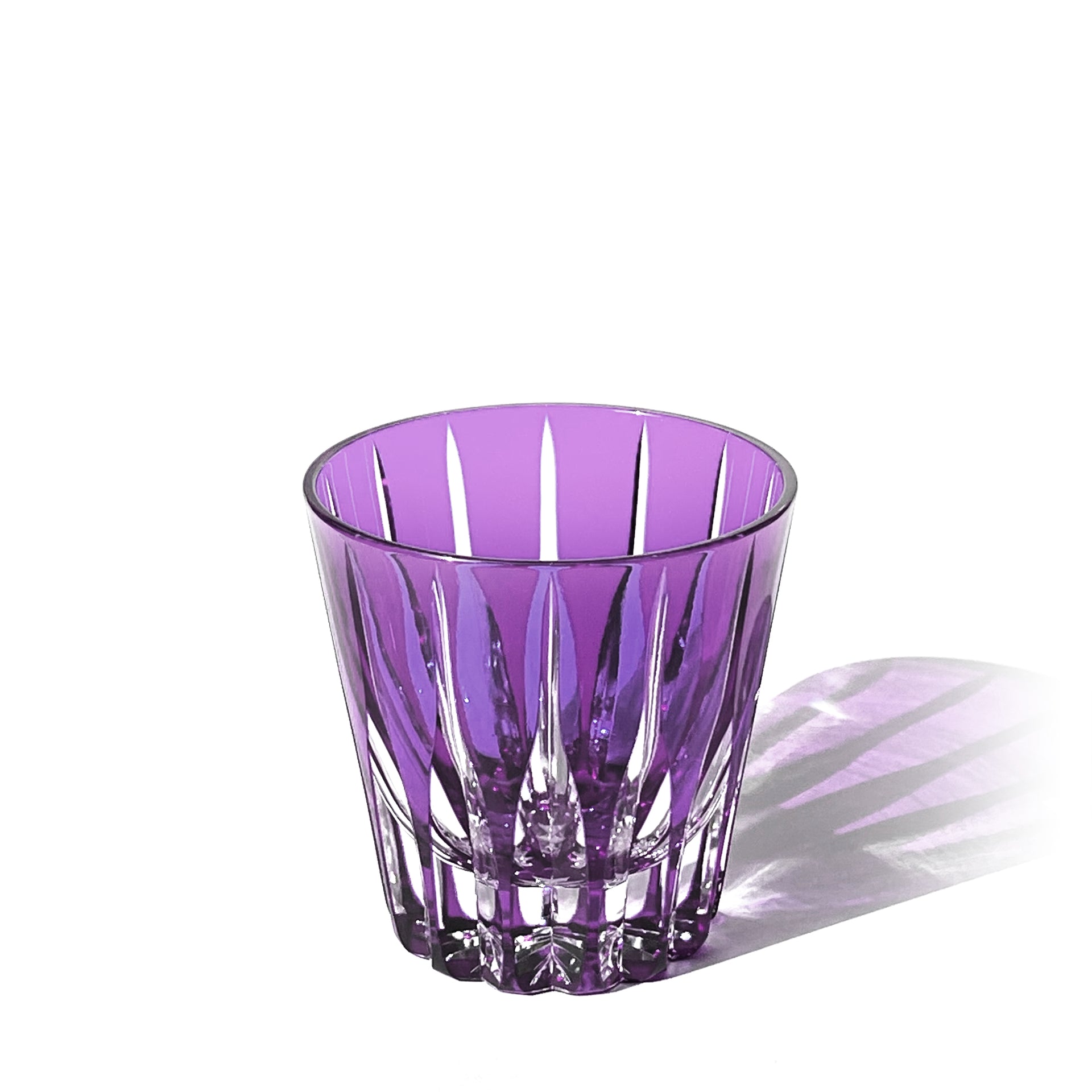 江戸切子　剣菱　クリスタルグラス　紫【名入れ無料】