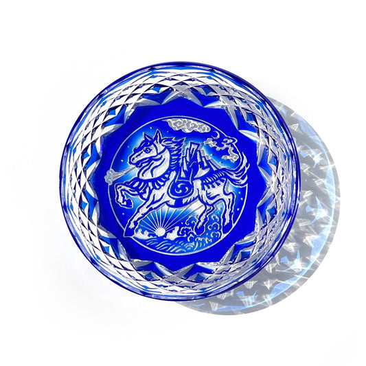 江戸切子　2026年イヤーズプレート　「神馬」