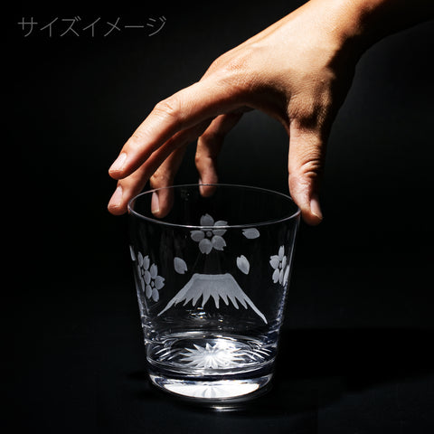 江戸切子 富士山に桜 オールドグラス 透き – TABLEAU ONLINE SHOP