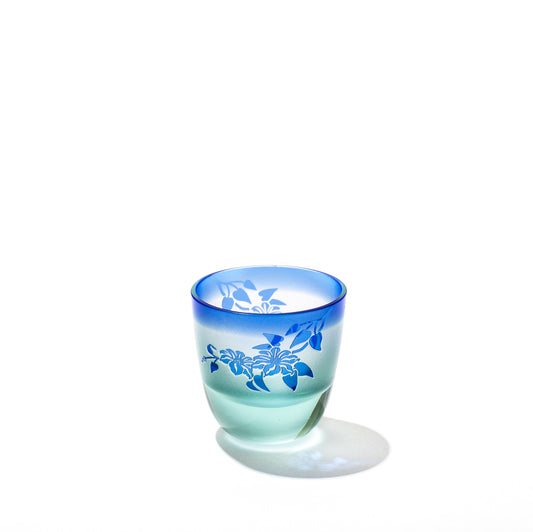 彫刻　夢柄子　鉄線紋　盃
