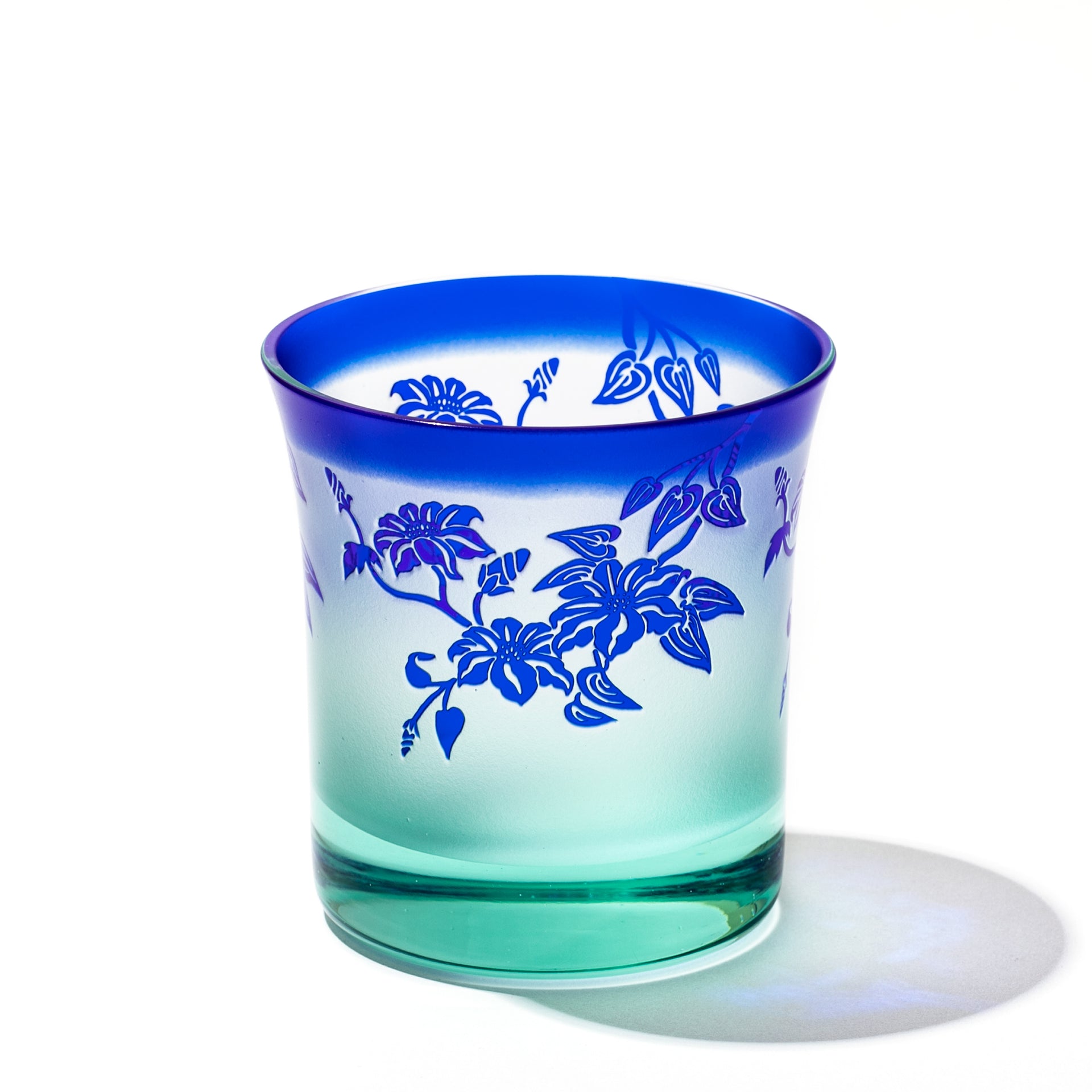 彫刻　夢柄子　鉄線紋　オールドグラス【名入れ無料】