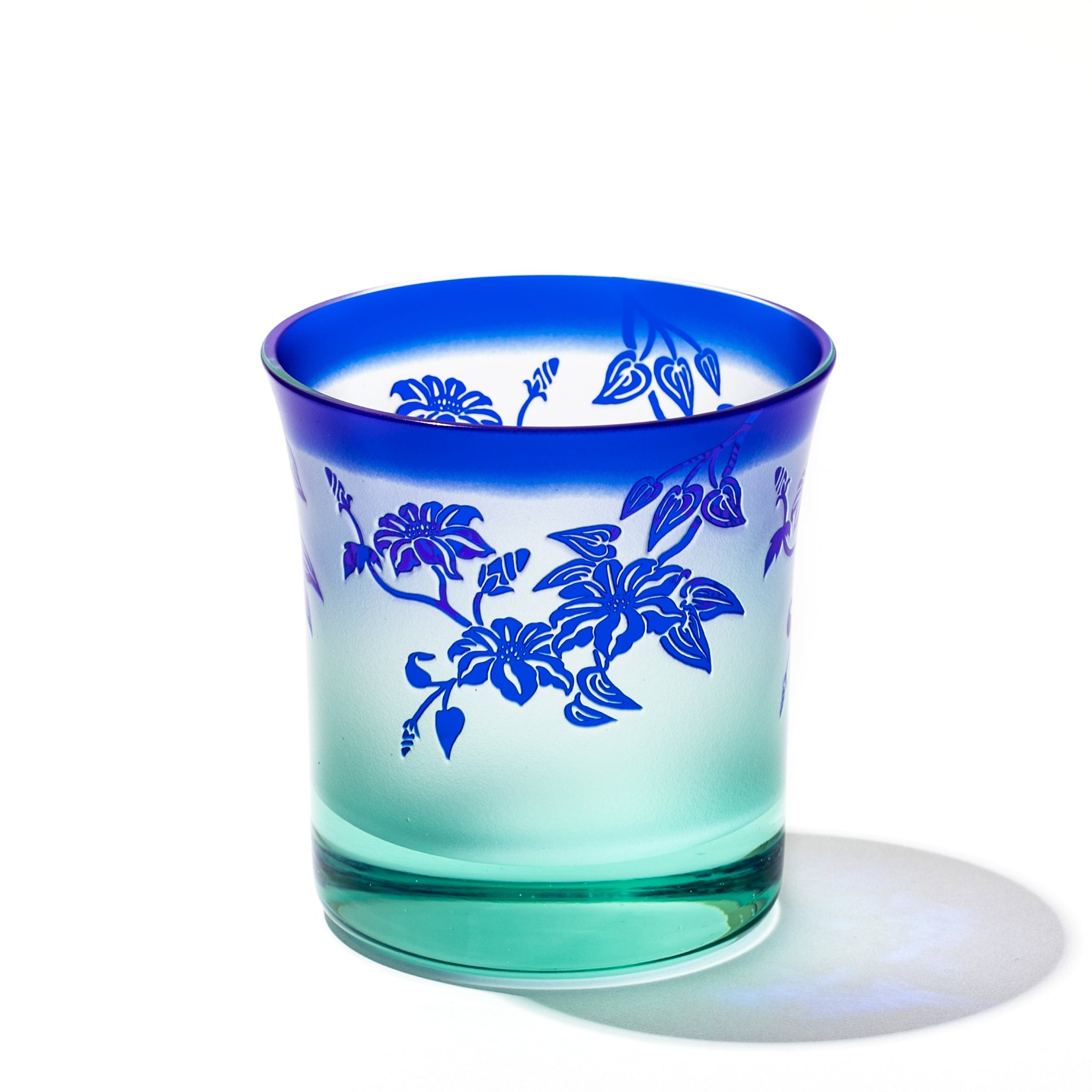 彫刻　夢柄子　鉄線紋　オールドグラス【名入れ無料】