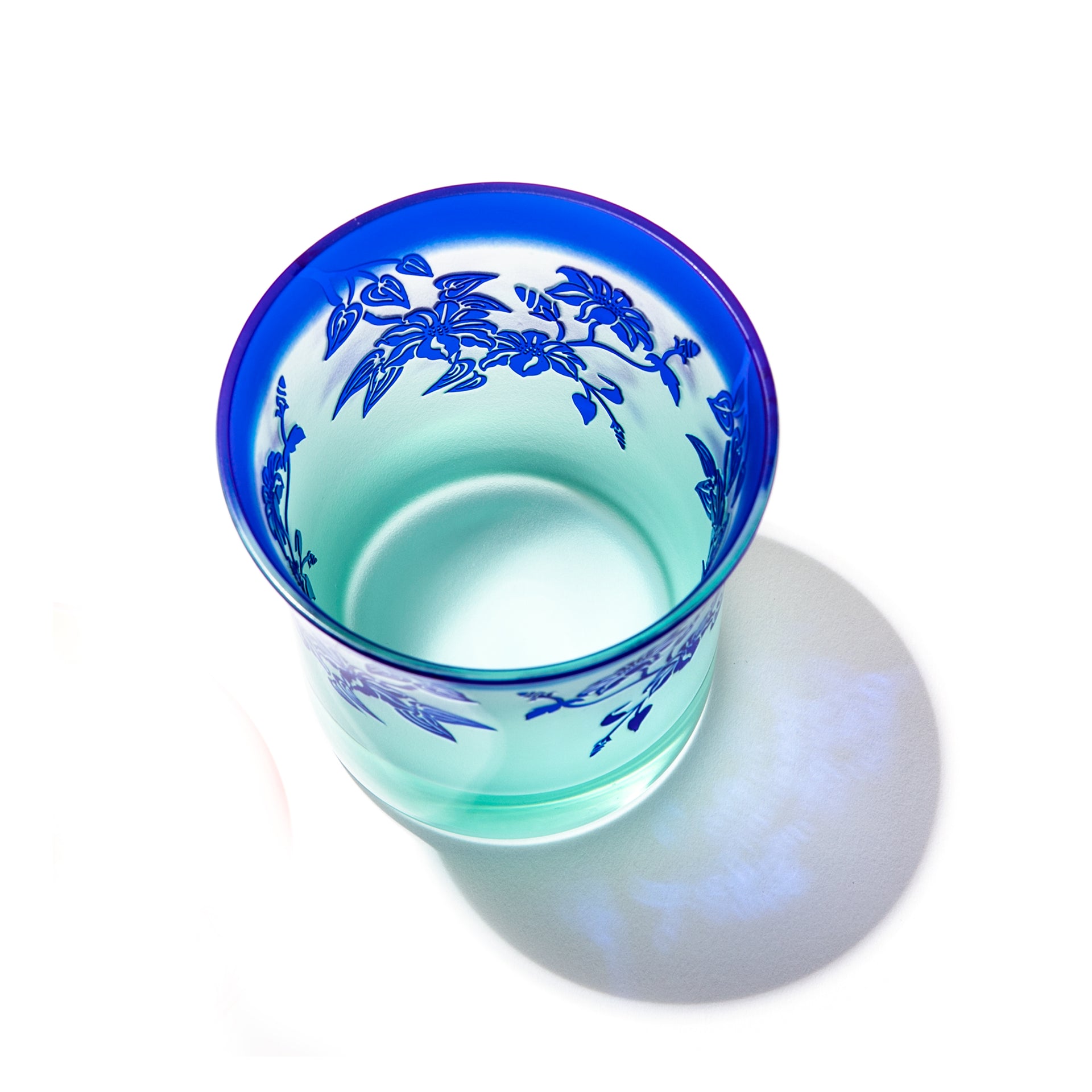 彫刻　夢柄子　鉄線紋　オールドグラス【名入れ無料】