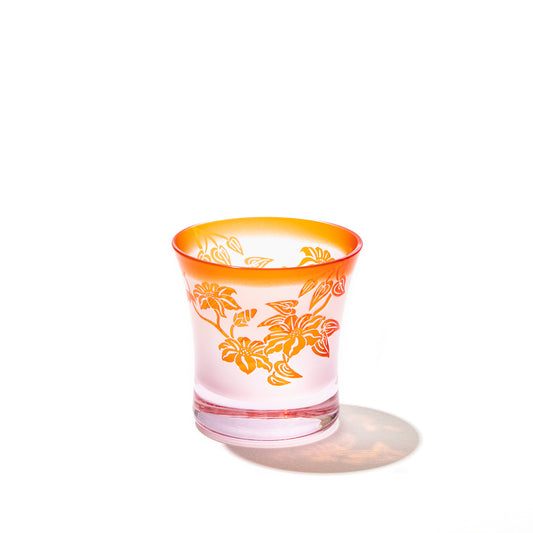 彫刻　夢柄子　鉄線紋　ぐい呑